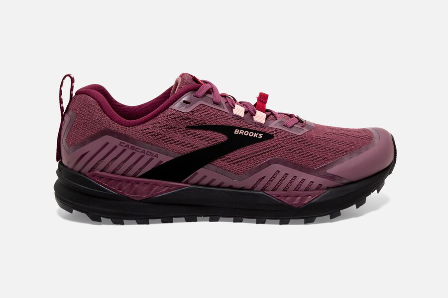 Brooks Cascadia 15 Trail Running Shoes - Womens - Burgundy - TB7650832